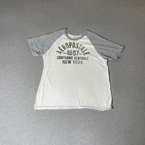 Aeropostale Men’s Vintage 1987 Compagnie Generale NY Color-block Graphic T-Shirt